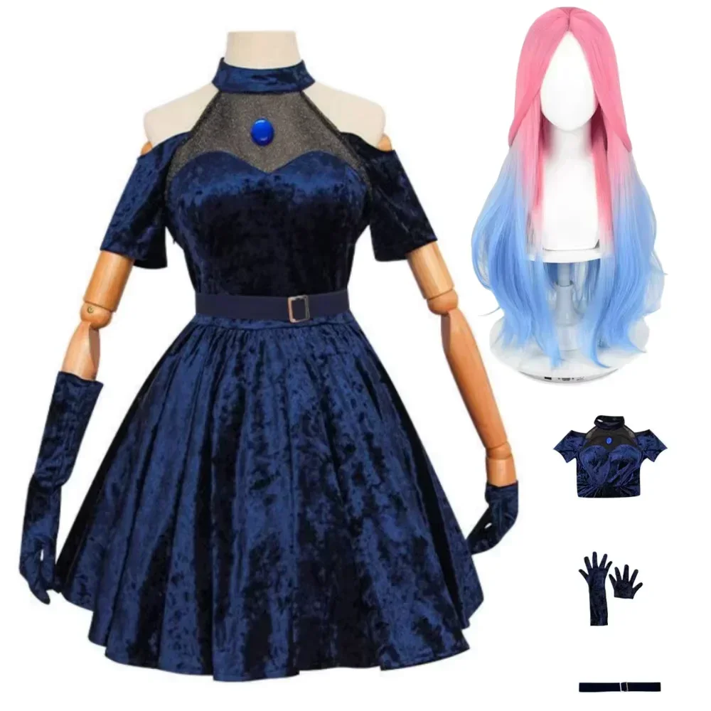 Anime Cosplay Blue Hair - Mizi Cosplay Kostüm Anime Alien Bühnenkostüm