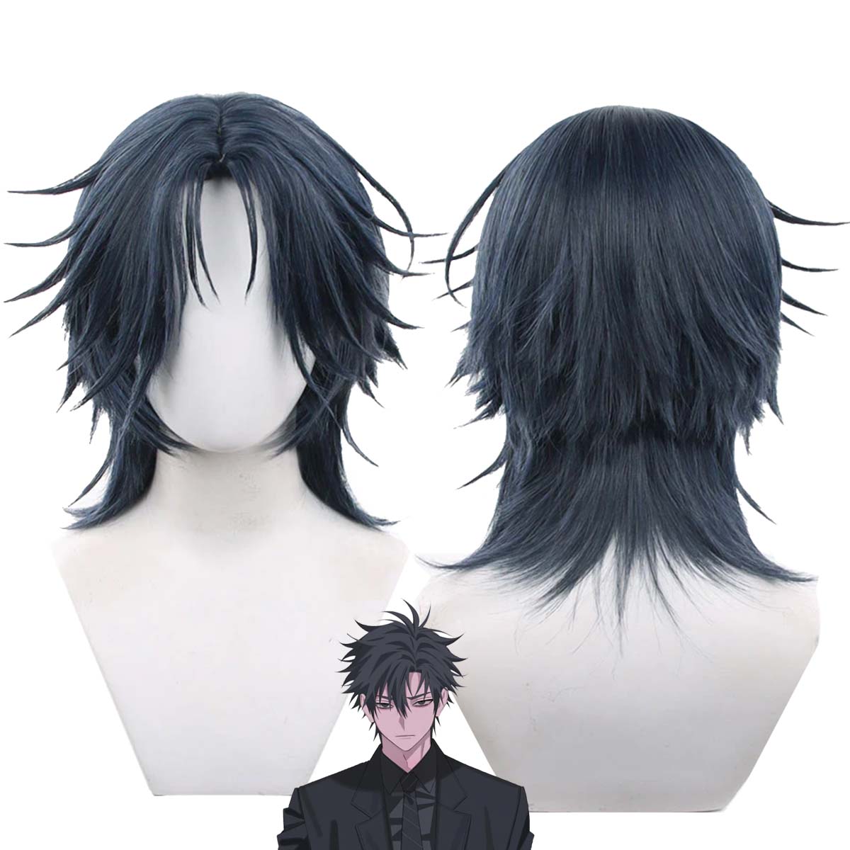 Anime Cosplay Blue Hair - Herren Anime Link Click Jae Lee