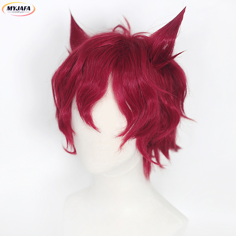 Anime Cosplay With Red Hair - Sett Cosplay Perücke Spiel LOL Heartsteel