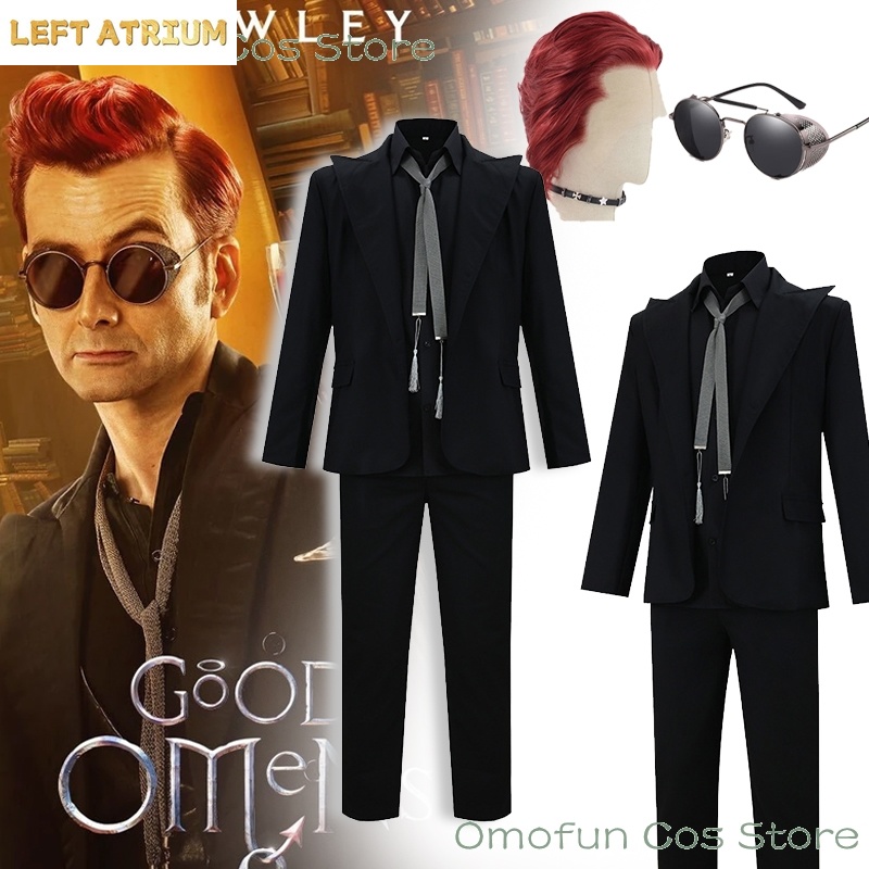 Anime Cosplay Glasses - TV Good Crowley Cosplay-Anzug Omens Dämon