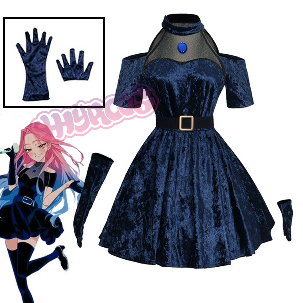 Anime Cosplay Blue Hair - Mizi Cosplay Anime Alien Bühnenkostüm Dunkelblaues