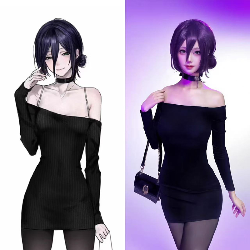 Anime Cosplay Black Girl - Anime Kettensäge Mann Reze Cosplay Kostüm