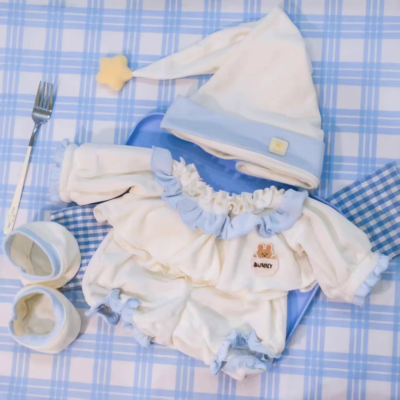 Anime Doll Cosplay - 40 cm große Shulei-Puppenkleidung, Plüsch-Puppenpyjama aus