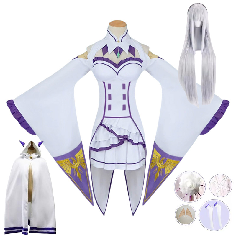 Emilia Cosplay Re Leben in ein – Anime Cosplay Re Zero Bewertung und Preis
