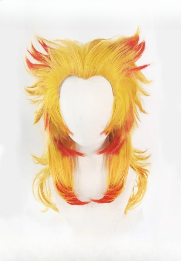 Rengoku Kyoujurou Perücke Kime – Anime Cosplay With Red Hair Bewertung und Preis