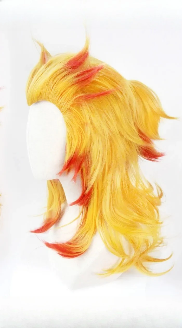 Rengoku Kyoujurou Perücke Kime – Anime Cosplay With Red Hair Bewertung und Preis