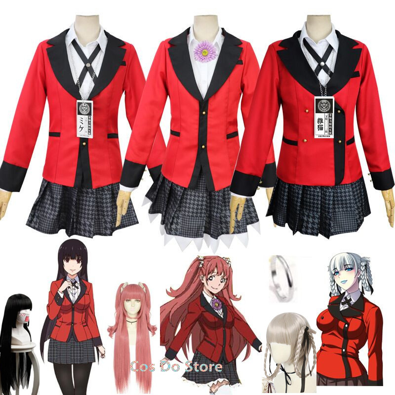 Anime Kakegurui Yumeko Kostüme – Anime Cosplay Yumeko Bewertung und Preis