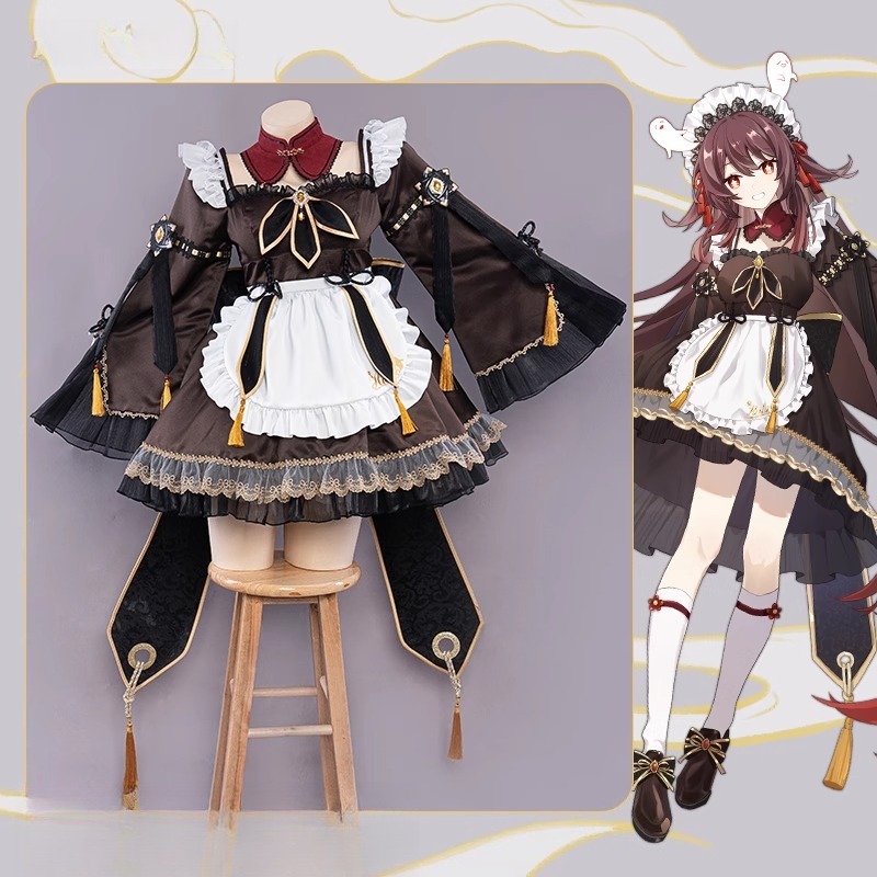 Spiel Genshin Impact Hu Tao Ma – Anime Cosplay Maid Bewertung und Preis