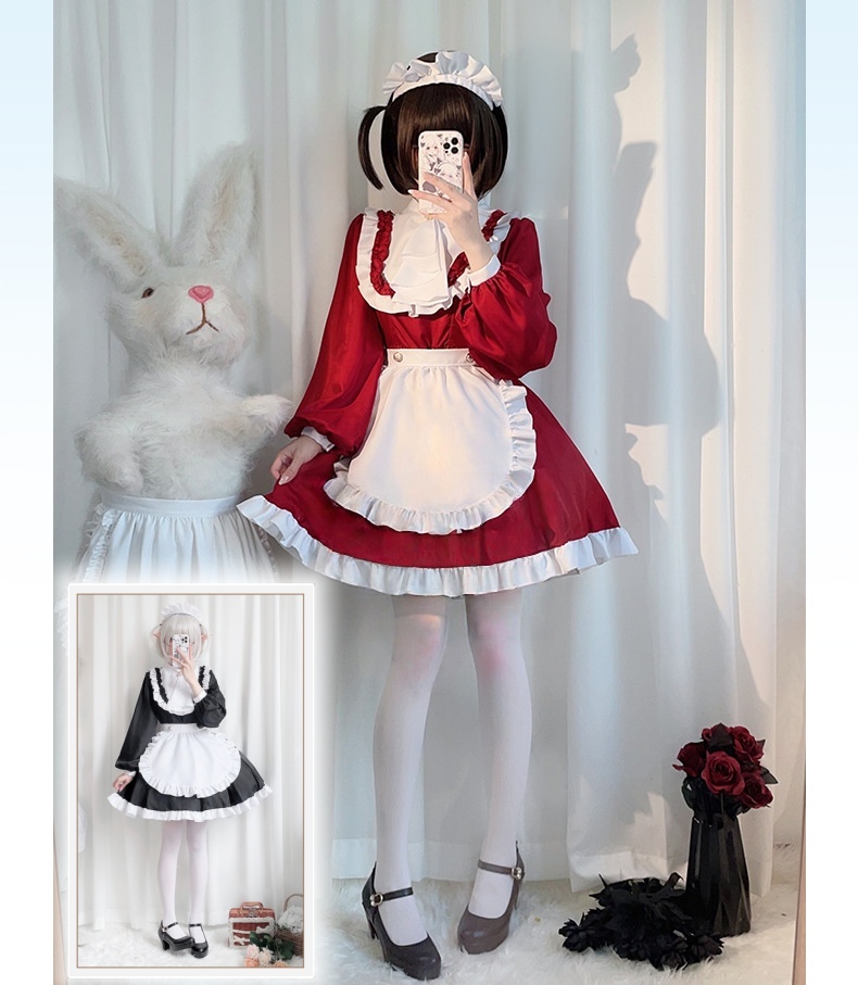 Japanischer Stil Y2K Jirai Kei – Anime Cosplay Maid Bewertung und Preis