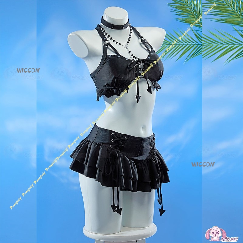 Cosplay Kostüm Mädchen Sexy An – Anime Cosplay Black Girl Bewertung und Preis