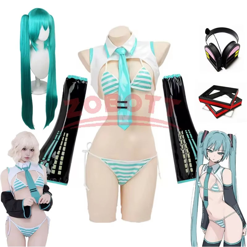Anime Miku Cosplay Miku Formel – Anime Cosplay Bikini Bewertung und Preis