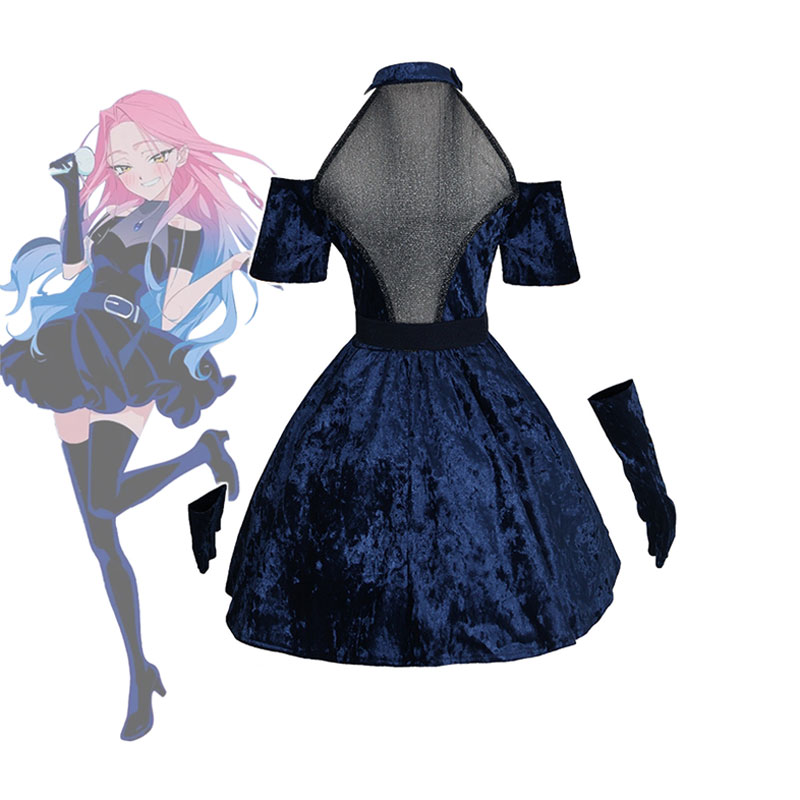 Mizi Cosplay Anime Alien Bühne – Anime Cosplay Blue Hair Bewertung und Preis