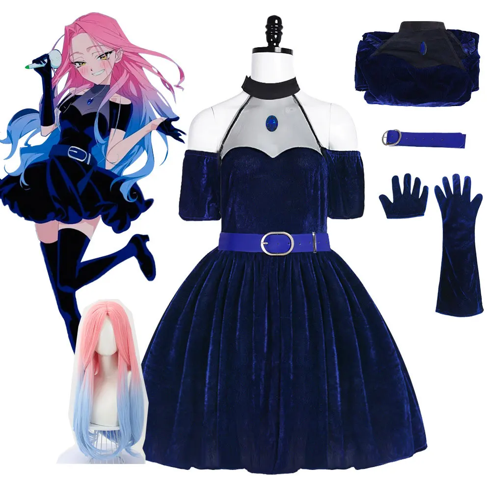 Anime Alien Stage Mizi Sua Cos – Anime Cosplay Blue Hair Bewertung und Preis