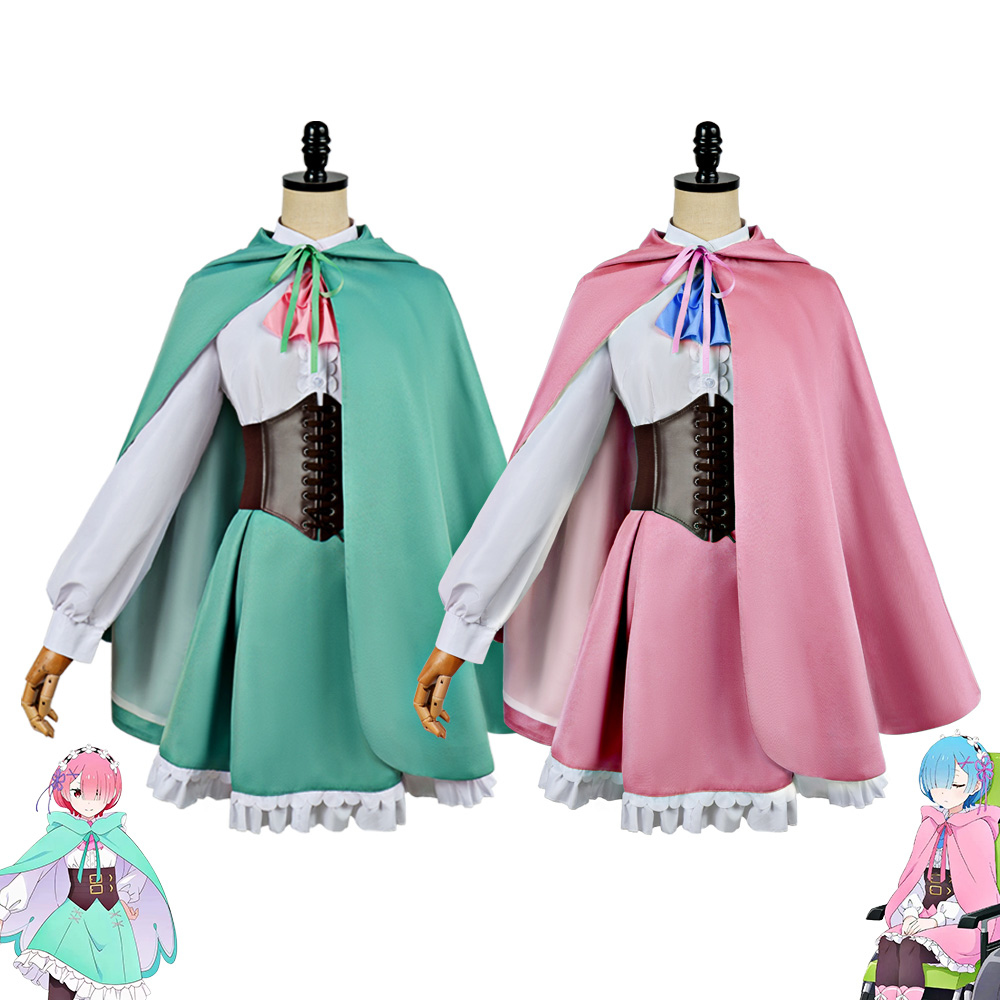 Anime Re:Zero Rem Ram Cosplay- – Anime Cosplay Re Zero Bewertung und Preis